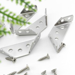 Quacc 6 PCS Stainless Steel Furniture Corner Connectors, Corner Braces with S…