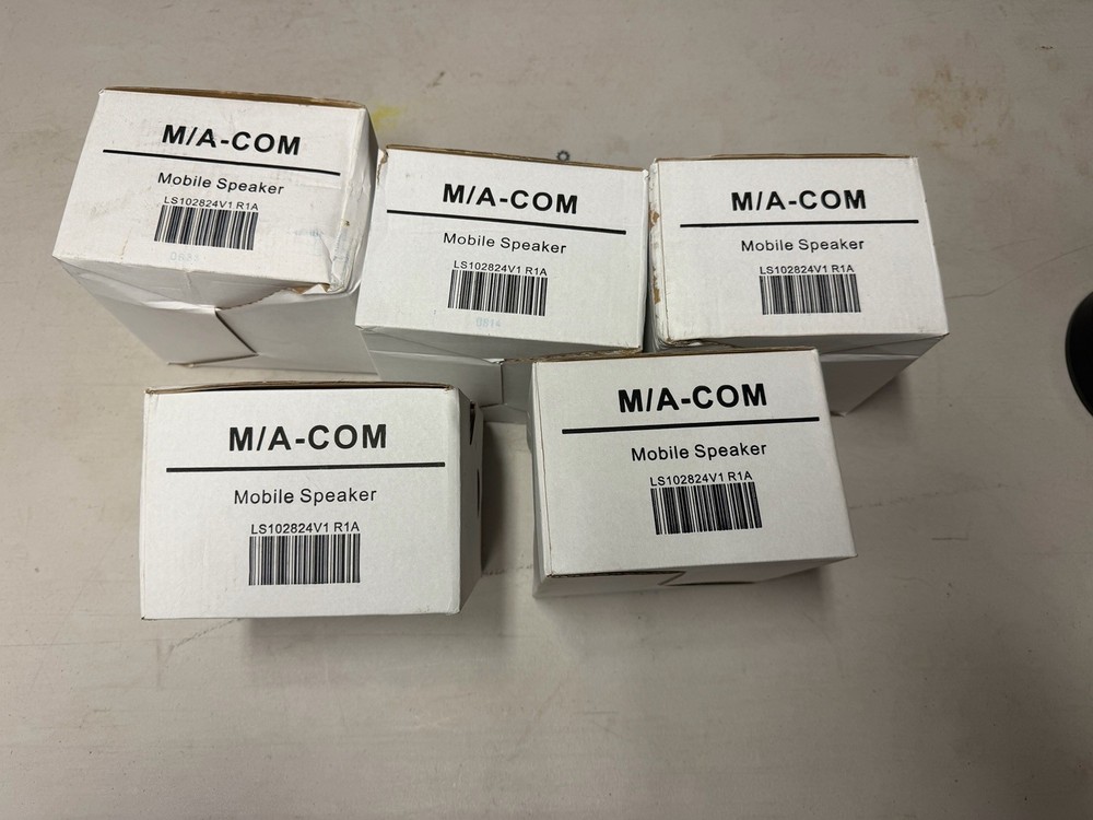 Lot Of 5 M/acom Macom Harris Ls102824v1 R1a Mobile Speaker Two Way Radio VHF