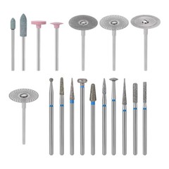 Kit de pulido de resina compuesta de silicona de diamante dental Pulidor fresas