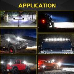 4X LED Tractor Work Lights Flood Light fit Truck,bulldozer,lawn mower,snowplow