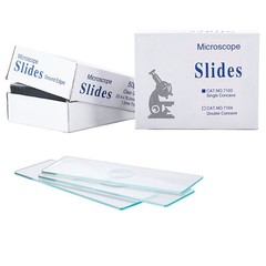100Pcs Microscope Slide Concave Single concave Glass Slide Single Depression USA