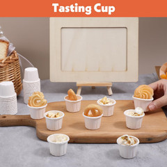 1200 Pcs 0.5oz Paper Souffle Portion Cups, MIni Disposable White Sample Cups…