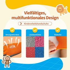 3 Pairs Kids Work Gloves Gardening Gloves Children for 810 Years, Slip…