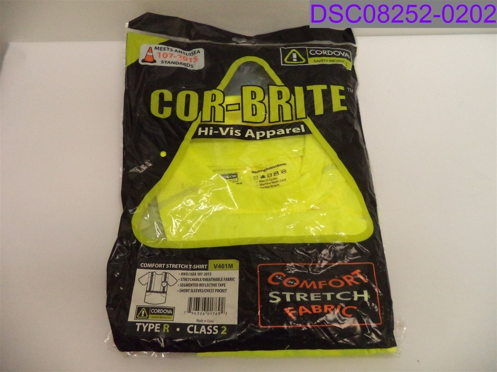 Cordova Cor-Brite Comfort Stretch T-Shirt Hi-Vis Yellow SS Medium P/N V461M