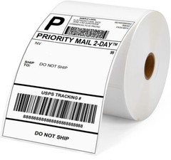 4 Rolls 4×6 Direct Thermal Shipping Labels – 250 per roll – 1000 labels