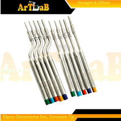 10 Count | Implant Chisel Bone Osteotomes, 2.6mm to 5mm Diameter, Premium