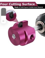 4 Pcs Plastic Pipe Fitting Reamer 3/4 Inch, 1-1/2inch, 2inch, 3inch Head