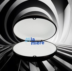 LA MIERE Retainer Case, Slim Aligner Case Compatible with Black w/ White