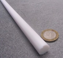 Teflon PTFE Virgin White Rods (1/2) .500″ Diameter x 12″ Long, 2 Pcs, 2 Ft Total
