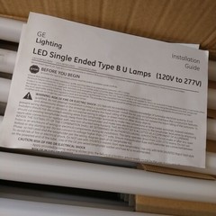 15 Pack GE U-Shaped T8 LED Tube Bulb 1800 Lumens 3500K LED13BT8/U/835 13W Lamp