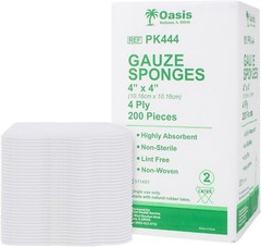 Non-Woven Gauze Sponges 4″ X 4″, 4 Ply, 1200 Per Box