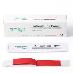 15sheet/book Dental Articulating Paper Hydrophobic Double Sided Strip Bite Paper