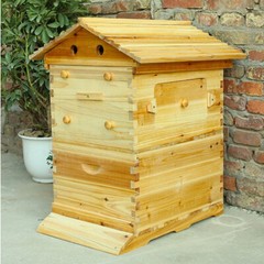 Cedar Wood Auto Bee hive Brood Box 7X Auto Honey Comb Beehive Frames Beekeeping