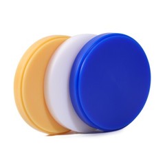 5Pcs Wax Disc Block CAD CAM Carving Blank White Blue Beige 98*10-25mm