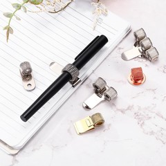 PATIKIL 4Pcs Pen Holder Clips, Metal Clip 1.57 x 0.47 inches, 4 Color