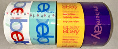 eBay Branded Packing Tape 2″ x 75′ 4 Roll Set Multi Color New
