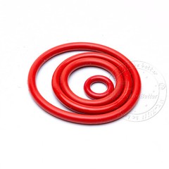 Food Grade O-Ring 5mm Cross Section 18mm-90mm OD Red Silicone Seals O-Rings