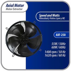 Appli Parts Axial Fan Motor Guard Mounted 9-7/8in (250mm) Fan Blade 220V/1Ph/50-