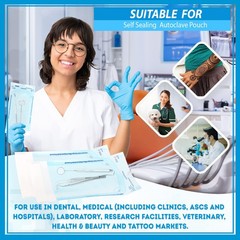 200 3.5″ x 5.25″ Sterilization Pouch Self Sealing Autoclave Bags for Dental, …