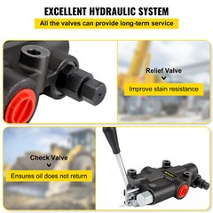 VEVOR Hydraulic Directional Control Valve Log Splitter NPTF Ports 1 Spool 21 GPM