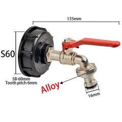 275-330 Gal IBC Tote Water Tank Hose Adapter 3 Sizes Brass Valve Connector