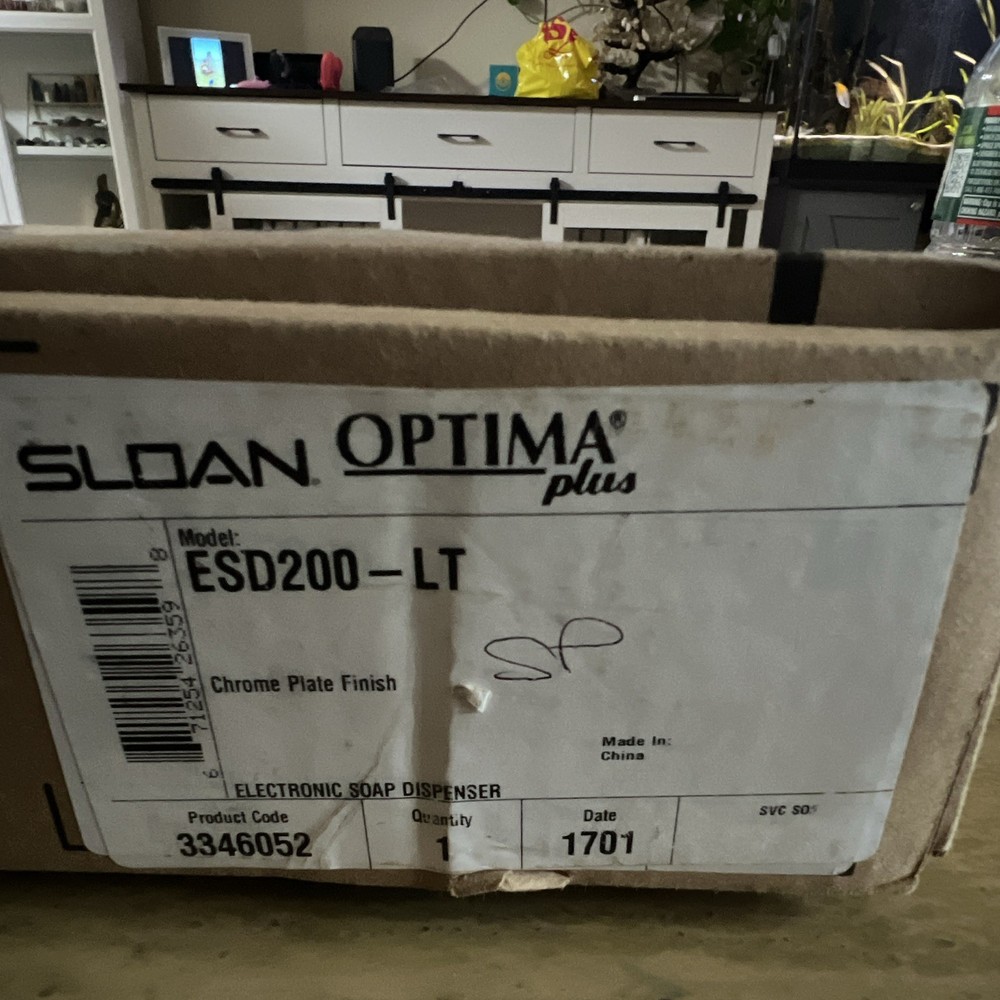 Sloan Optima Plus ESD200-LT Electronic Soap Dispenser, Chrome Plate Finish