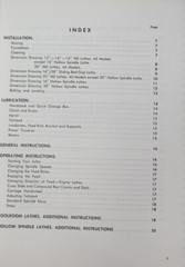 Leblond 12″, 14″ 16″ 16/38 20″, Lathe, 125 Pg, Instruction and Parts Manual COPY