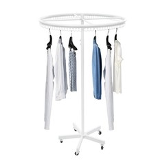 Round Clothing Rack Clothing Display Rack Floor-standing Garment Hanging Rack