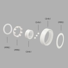 ZrO2 Zirconia Full Ceramic Ball Bearing Double Sealed Resistant Corrosion
