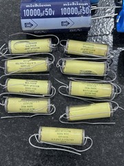 Vintage High Voltage Capacitor Lot Sprague Dearborn Hunts Nichicon 26 Pc Mixed