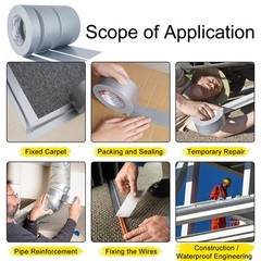 Duct Tape – 1 Inch x 40 Yards, 2 Rolls, Silver & Gray, Heavy Duty, No Residue…