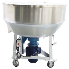 200KG/440LBS Stainless Feed Mixer Granular Plastic Mixer Machine W/Wheel 220V