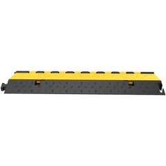 5pcs Rubber 2 Channel Cable Protector Ramp Cable Wire Cord Guard Ramp Speed Bump