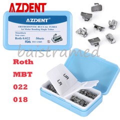 200Pcs Dental Orthodontic Buccal Tubes 1st 2nd Molar Roth/MBT 022 018 Monoblock