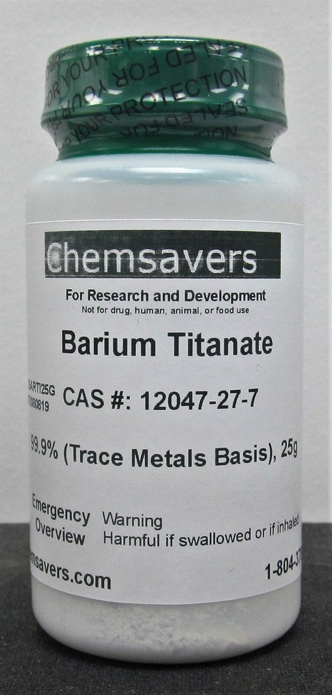 Barium Titanate, 99.9% (Trace Metals Basis), Certified, 25g