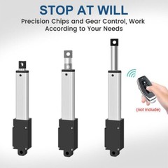 12V Electric Micro Linear Actuator Motor Stroke 0.4in-8in with Mounting Brackets