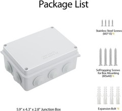 5.9 x 4.3 x 2.8 Inch Junction Box – Durable, Waterproof and Easy to Install
