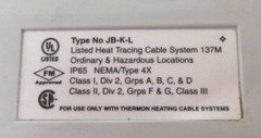 THERMON HEAT TRACING CABLE BOX, IP65, TYPE JB-K-L, SURPLUS