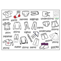 Removable Dresser Clothes Labels: Wardrobe Clothing 60.00X40.00X0.01CM, Multi