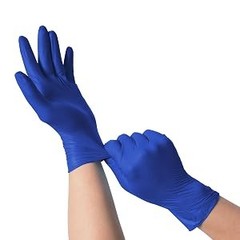 AMMEX Blue Disposable Latex Exam Gloves, 13 Mil, Powder-Free, Textured,