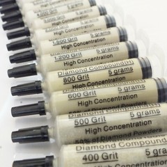 Diamond Paste Kit of 15 Syringes 200,000 to 400 Grit High (50%) Concentration