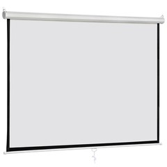 120″1:1 Projection Projector Screen Manual Pull Down Matte HD Movie Theater Home