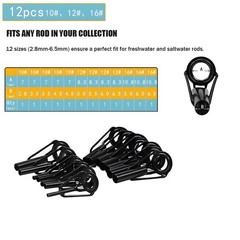 Fishing Rod Repair Kit with UV Glue, 14 Tip Tops & Thread