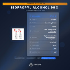 Isopropyl Alcohol 99% – Technical Grade – 2 Quart Sprays