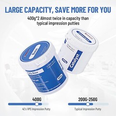 Dental Impression Putty Fast Set VPS Putty 400g Base & 400g Catalyst / 25g x12