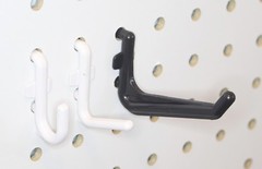 Plastic JUMBO Black L HOOK Peg Board Kit Tool Storage Craft Hooks Pick A Pack