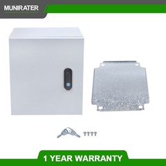 Industrial Steel Enclosure Box 12x10x6″ NEMA 4X IP56, Lockable w/Mount Plate