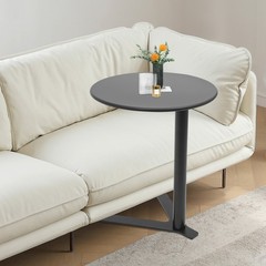 Side Table 22 Inches High Y-shaped Base Circular Top 88 Pounds Capacity Saving