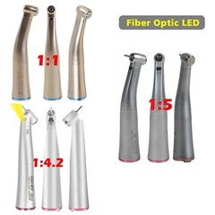 NSK Style Dental 1:1 1:4.2 1:5 fibra óptica LED Contra ángulo Pieza de mano USA