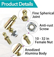 2 Sets Throttle Disconnect, Quick Release Ball Joint, 10-32 in Female Thread …